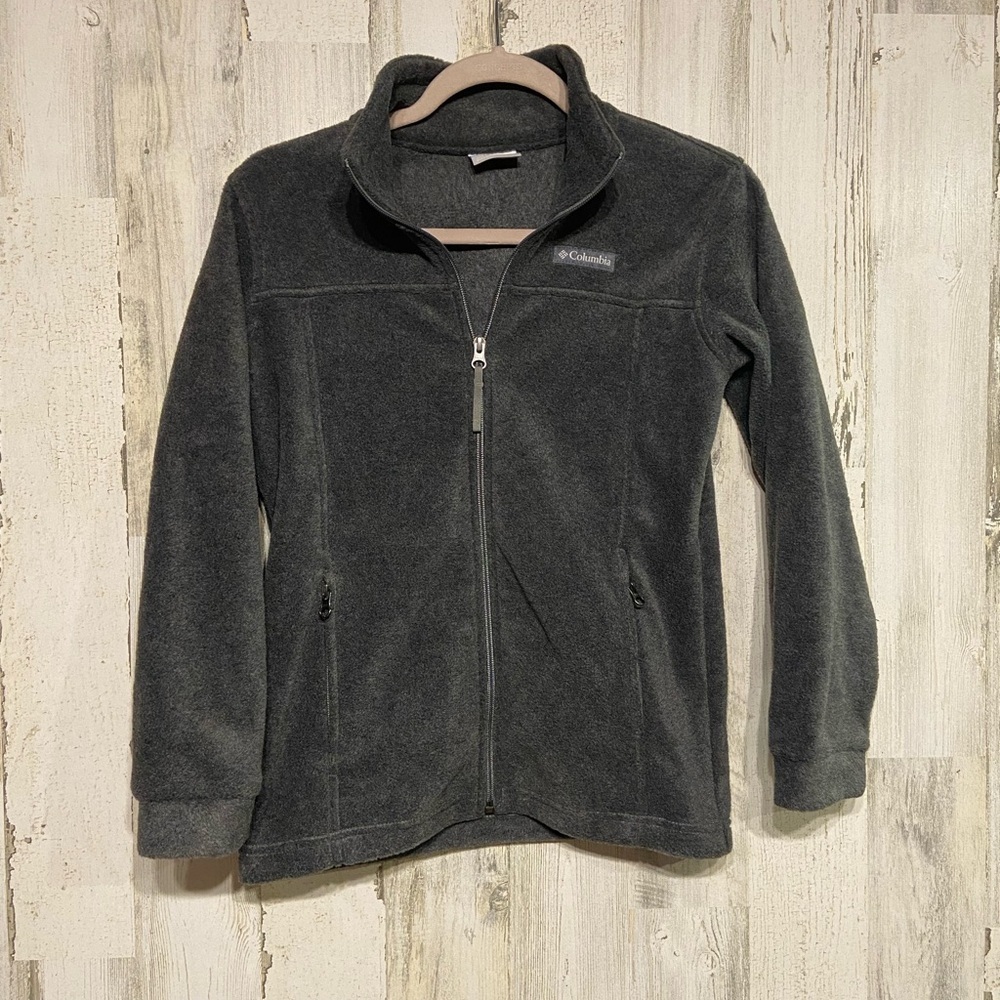 Columbia Grey Fleece Zipper Jacket Medium